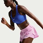 Shorts de correr Dri-FIT de tiro alto 2 en 1 para mujer Nike Flow