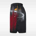 Shorts de básquetbol de tejido Fleece para hombre Miami Heat Standard Issue