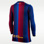 Camisola de futebol Replica Nike Dri-FIT de manga comprida do equipamento principal Stadium FC Barcelona 2026/27 Júnior