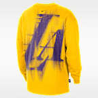 Los Angeles Lakers Standard Issue Nike Men's Dri-FIT Long-Sleeve Basketball Top