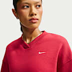 Sudadera de cuello en V oversized para mujer Nike Studio Fleece Medium Weight