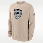 Sudadera de cuello redondo sin cierre Nike de la NFL para hombre Las Vegas Raiders Rewind Club