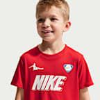 Conjunto de jersey y shorts Dri-FIT para niños talla pequeña Nike Sportswear Goal Mode