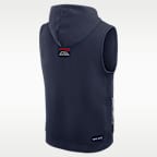 Sudadera con gorro sin cierre sin mangas universitaria Nike Dri-FIT para hombre Arizona Sideline