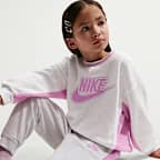 나이키 리틀키즈 프렌치 테리 컬러블록 투피스 크루 세트