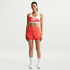 나이키 스우시 여성 미디엄 서포트 패드 스포츠 브라