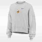 Sudadera de cuello redondo sin cierre Nike de la NFL oversized para mujer Minnesota Vikings Primetime Phoenix