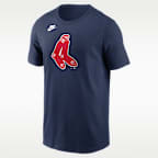 Playera Nike de la MLB para hombre Boston Red Sox Cooperstown Logo