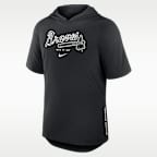 Atlanta Braves Arched Wordmark Men's Nike Dri-FIT MLB Hooded T-Shirt
