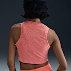 Camiseta de tirantes de tela de canalé pequeña ajustada cropped para mujer Nike Sportswear Chill Knit
