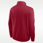 Sudadera de cuello redondo universitaria Nike de medio cierre para hombre Alabama Primetime Primary Logo