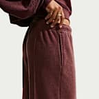 Pants de tiro medio y pierna amplia para mujer Nike Studio Fleece Medium-Weight Plush