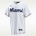 Jersey Nike de la MLB Replica para hombre Sandy Alcantara Miami Marlins