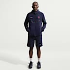Sudadera con gorro de fútbol Nike de cierre completo para hombre FC Barcelona Tech Fleece Windrunner