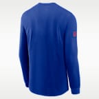 Buffalo Bills Sideline Team Issue Men's Nike Dri-FIT NFL Long-Sleeve T-Shirt