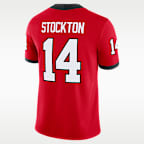 Jersey universitario Nike Dri-FIT NIL Game para hombre Gunner Stockton Georgia