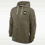 Green Bay Packers Salute to Service Sideline Dominant Force Men's Nike Dri-FIT NFL Pullover Hoodie