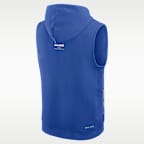Sudadera con gorro sin cierre sin mangas universitaria Nike Dri-FIT para hombre Duke Sideline
