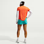 Shorts de correr Dri-FIT de tiro medio 2 en 1 para mujer Nike Swift