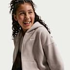 Nike Sportswear Studio Fleece Big Kids' (Girls') Oversized Full-Zip Hoodie