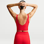 NikeSKIMS Matte Women's V-Neck Long-Line Bra