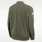 Dallas Cowboys Salute to Service Sideline Men's Nike NFL Full-Zip Bomber Jacket