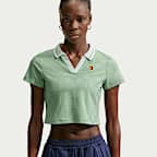 Polo de tenis Dri-FIT cropped para mujer NikeCourt Court Collection