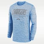 Los Angeles Chargers Sideline Team Issue Velocity Men's Nike Dri-FIT NFL Long-Sleeve T-Shirt