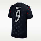 Jersey de futbol Nike Dri-FIT de Ricardo Pepi del USMNT visitante 2026 Stadium para hombre