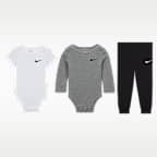 Nike Baby Essentials Baby (0-6M) 3-Piece Bodysuit and Pants Set