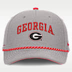 Gorra universitaria ajustable Nike para hombre Georgia Primetime Rise Rope