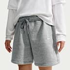 Nike Studio Fleece Medium Weight oversized damesshorts met hoge taille