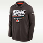 Cleveland Browns Sideline Men's Nike Dri-FIT NFL Long-Sleeve Hooded Top