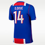 Jersey de futbol Nike Dri-FIT de Désiré Doué del Paris Saint-Germain local 2026/27 Stadium para niños grandes