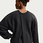Sudadera de cuello redondo Dri-FIT oversized para mujer (maternidad) Nike (M) Studio Fleece Sport