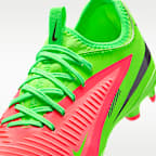 Tacos de fútbol para terrenos múltiples para niño talla grande Nike Jr. Phantom 6 Low Academy "Erling Haaland"