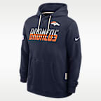 Denver Broncos Sideline Standard Issue Men's Nike Dri-FIT NFL Pullover Hoodie