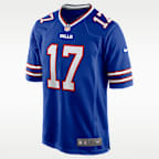 Jersey Nike de juego para hombre Josh Allen Buffalo Bills