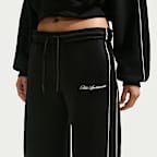 Pants de tiro medio y pierna amplia para mujer Nike Studio Fleece Medium Weight