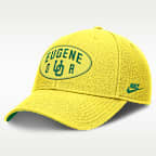 Gorra universitaria Nike Dri-FIT con estructura A-Frame ajustable para hombre Oregon Legacy Letter & Location Rise