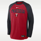 Sudadera de cuello redondo sin cierre Nike Dri-FIT para hombre de la colección Minnesota Twins Authentic