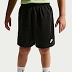Conjunto de 2 piezas con shorts de French Terry holgados para niños talla pequeña Nike Sportswear In The Zone