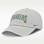 Gorro ajustable Nike de la NFL de los Los Angeles Chargers para hombre, línea Primetime Club Arched