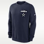 Dallas Cowboys Draw Block Club Men's Nike NFL Pullover Crew