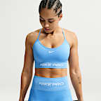 Nike Pro Seamless-sports-bh med indlæg og let støtte til kvinder