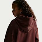 Sudadera con gorro sin cierre oversized para niña Nike Sportswear Studio Fleece