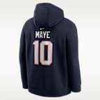 Sudadera con gorro sin cierre Nike de la NFL para hombre Drake Maye New England Patriots