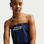 Playera de tubo de tela de punto a rayas de ajuste slim para mujer Nike Sportswear
