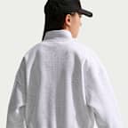 Nike Sportswear Studio Fleece Older Kids' (Girls') Oversized 1/4-Zip Top