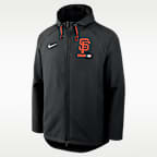 Chamarra de la MLB Nike Therma-FIT con gorro y cierre completo para hombre de San Francisco Giants Authentic Collection